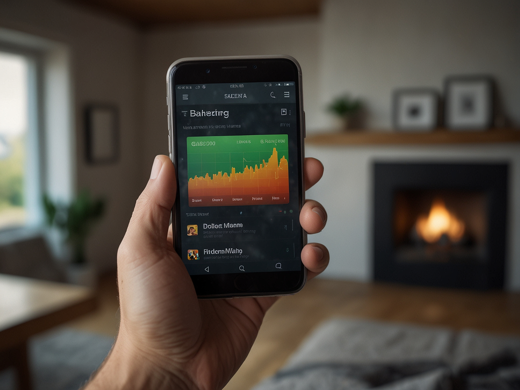 Happy bettor using mobile app