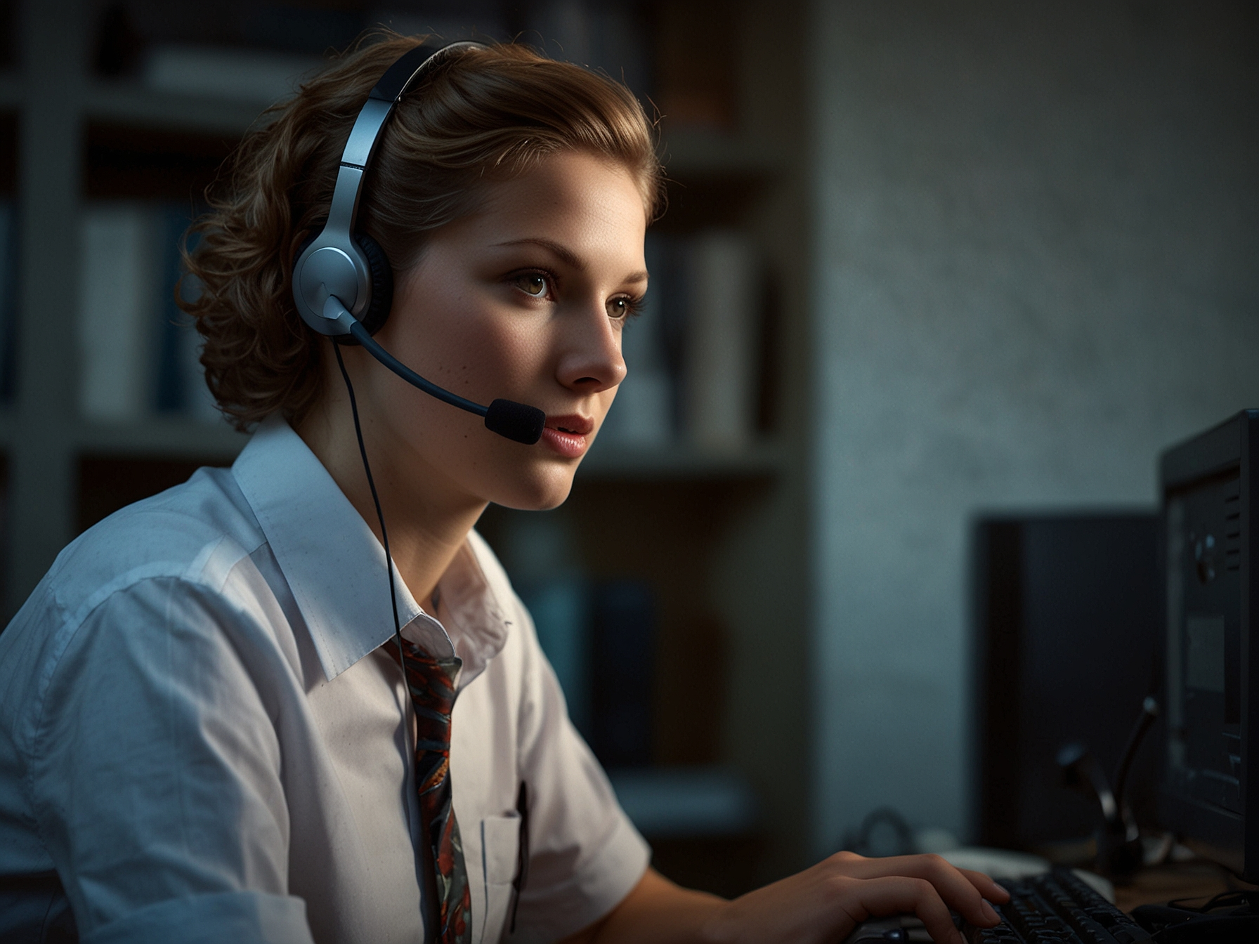 Customer support agent assisting a user